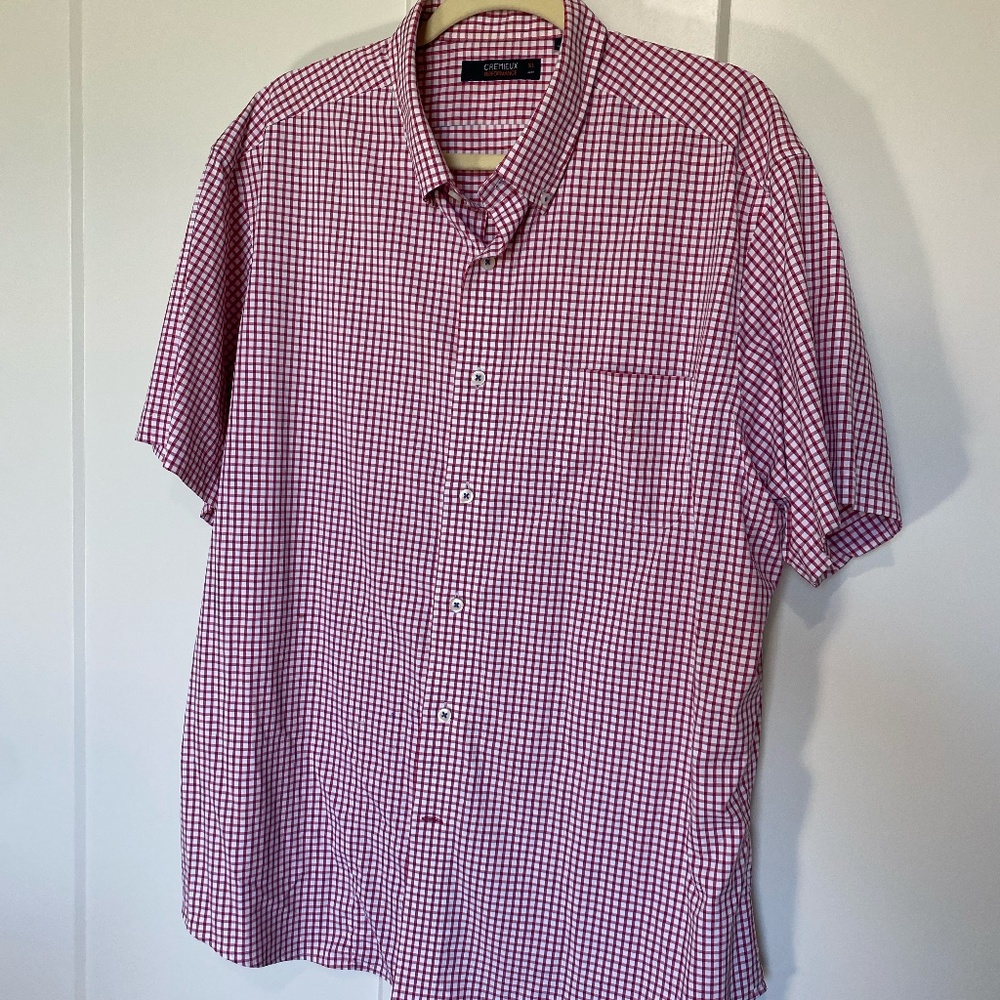 Cremieux Performance short sleeve button up - men - size XL - Red, white, blue
